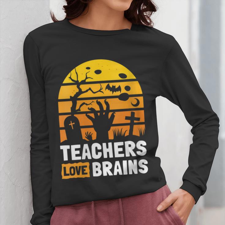 Halloween Teachers Science Math Teachers Love Brains Women Long Sleeve T-Shirt, Science Teacher Gifts, funny design Halloween Teachers Science Math Teachers Love Brains Women Long Sleeve T-Shirt, Science Teacher Gifts, funny design