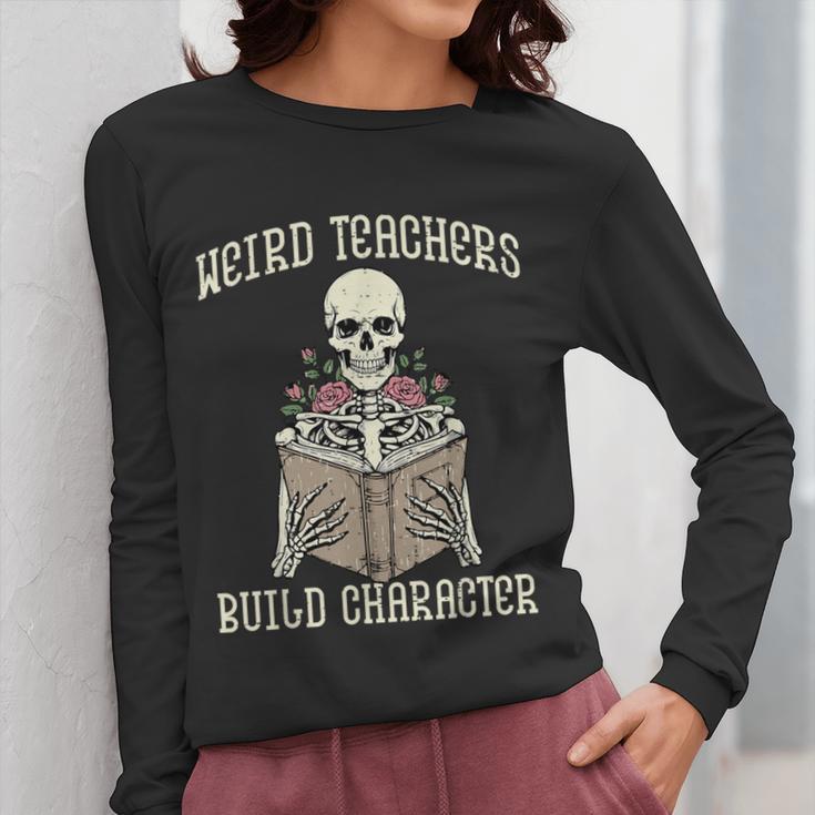 Halloween Weird Teachers Build Character Costume Men Women Women Long Sleeve T-Shirt, funny design Halloween Weird Teachers Build Character Costume Men Women Women Long Sleeve T-Shirt, funny design