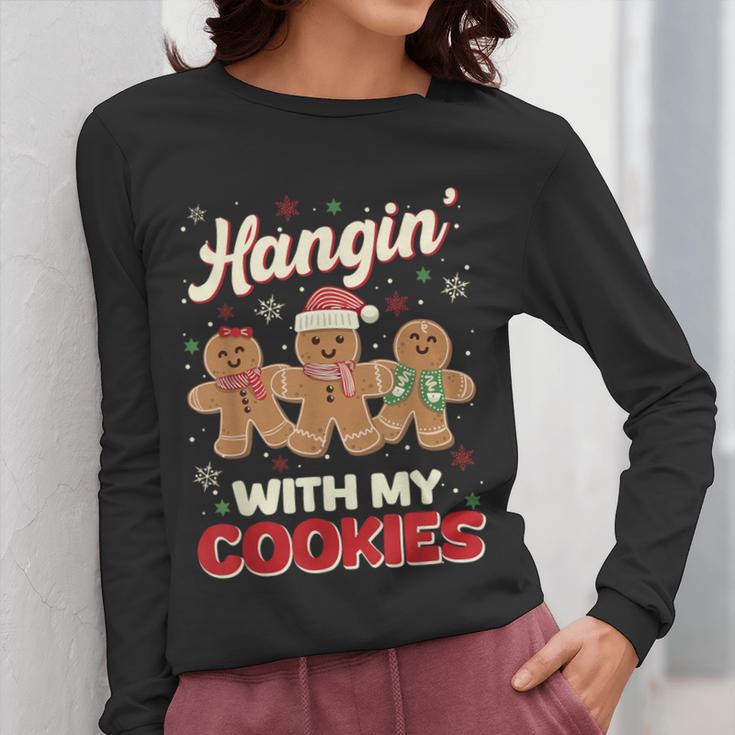 Hangin With My Cookies Gingerbread Man Xmas Teacher Women Long Sleeve T-Shirt, funny design Hangin With My Cookies Gingerbread Man Xmas Teacher Women Long Sleeve T-Shirt, funny design