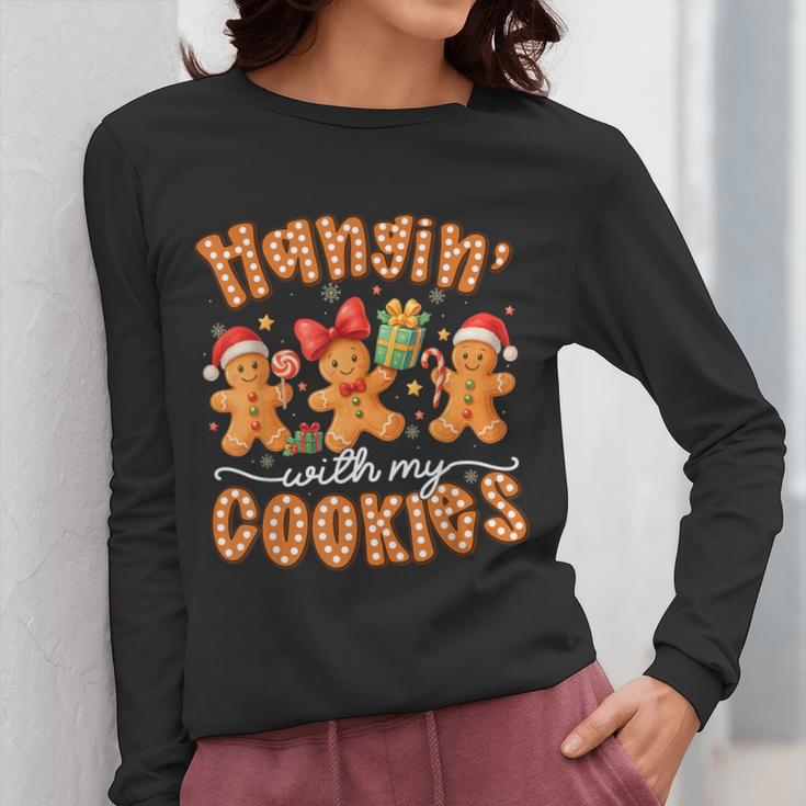Hangin With My Cookies Gingerbread Men Women Xmas Teacher Women Long Sleeve T-Shirt, funny design Hangin With My Cookies Gingerbread Men Women Xmas Teacher Women Long Sleeve T-Shirt, funny design