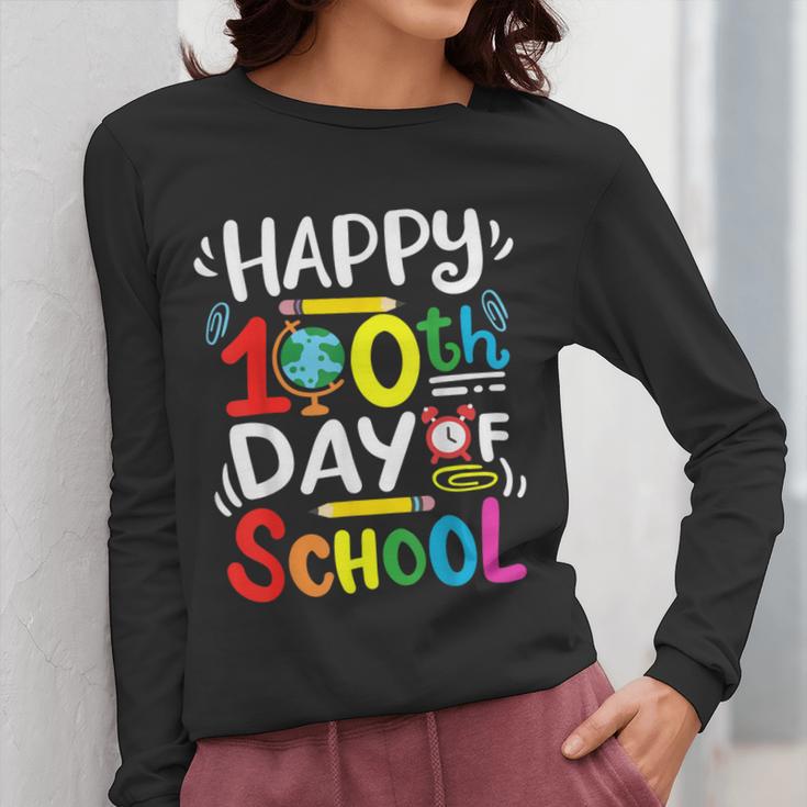 Happy 100th Day Of School 100 Days Of School Teacher Student Women Long Sleeve T-Shirt, funny design Happy 100th Day Of School 100 Days Of School Teacher Student Women Long Sleeve T-Shirt, funny design