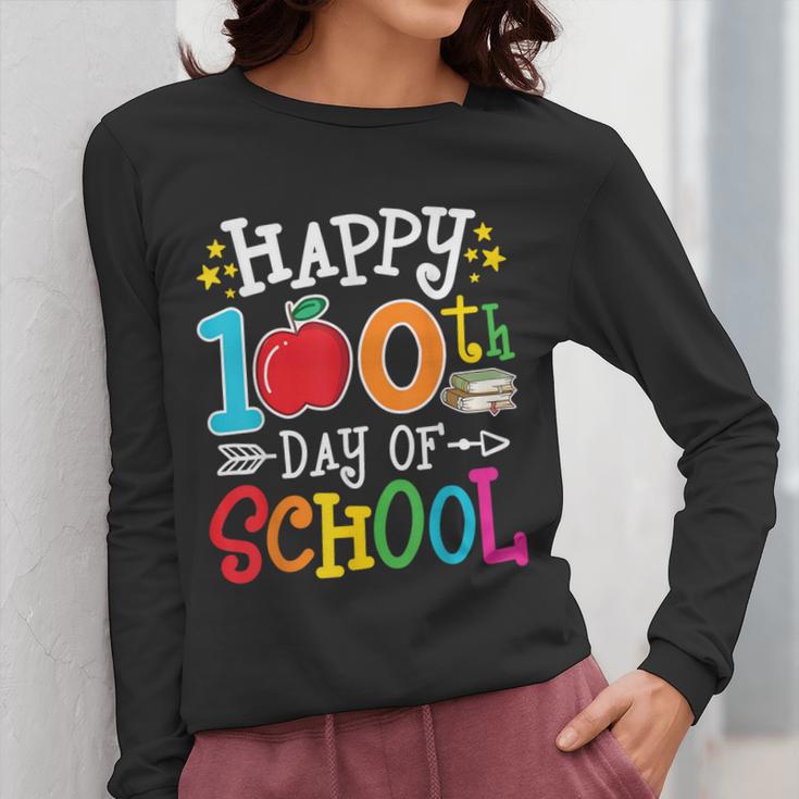 Happy 100th Day Of School Teachers 100 Days Of School Kids Women Long Sleeve T-Shirt, funny design Happy 100th Day Of School Teachers 100 Days Of School Kids Women Long Sleeve T-Shirt, funny design