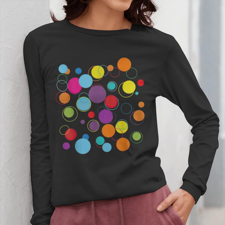 Happy Dot Day Colorful Polka Dot Art Teacher Student Kids Women Long Sleeve T-Shirt, funny design