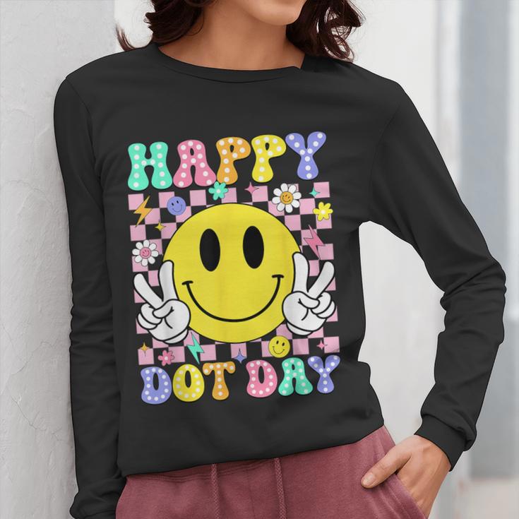 Happy Dot Day Shirts Teacher Student Girls Kids Smile Face Women Long Sleeve T-Shirt, funny design