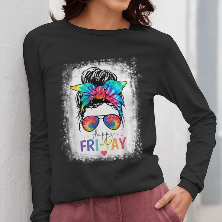 Happy Fri-Yay Friday Teacher Life Happy Friday Women Long Sleeve T-Shirt, funny design