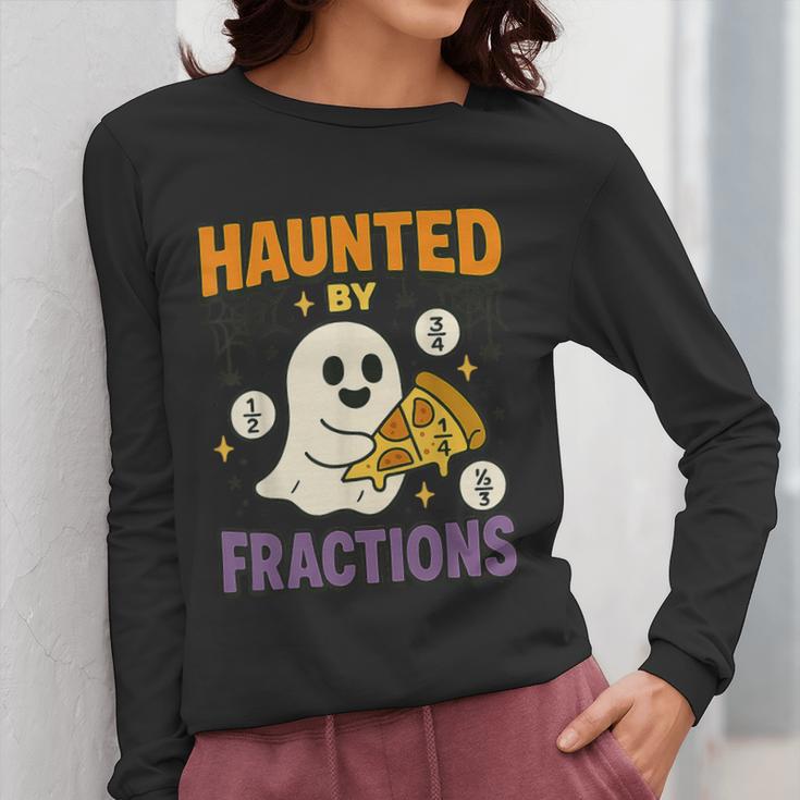 Haunted By Fractions Math Halloween Teacher Women Long Sleeve T-Shirt, funny design Haunted By Fractions Math Halloween Teacher Women Long Sleeve T-Shirt, funny design