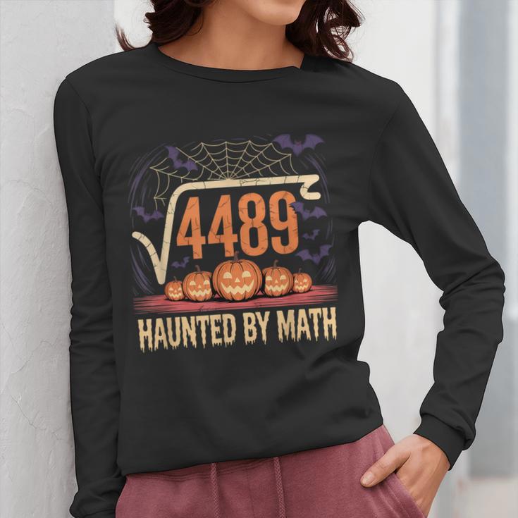 Haunted By Math 67 Meme Math Teacher Square Root 4489 Women Long Sleeve T-Shirt, funny design