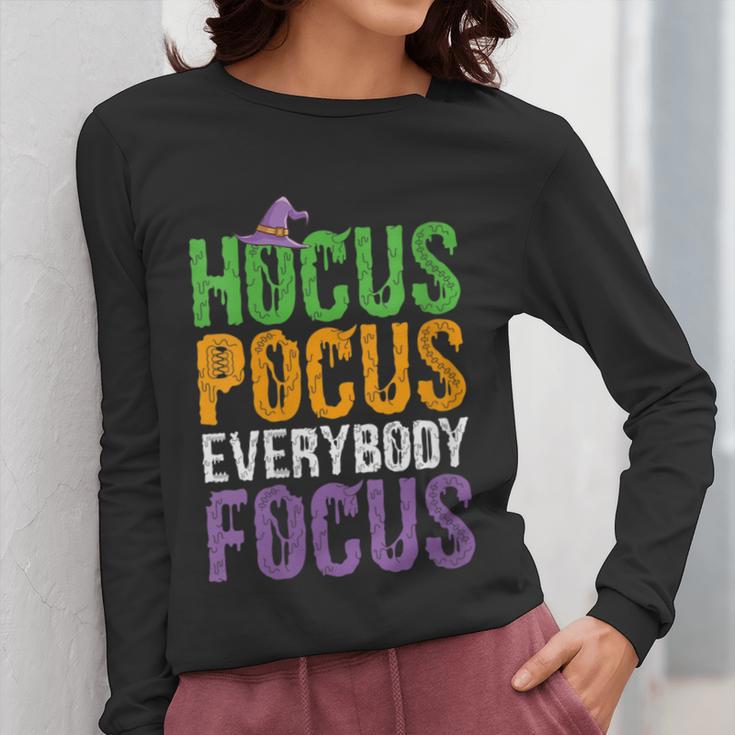 Hocus Pocus Everybody Focus Teacher Halloween Women Long Sleeve T-Shirt, funny design Hocus Pocus Everybody Focus Teacher Halloween Women Long Sleeve T-Shirt, funny design