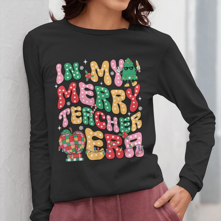 In My Holly Xmas Jolly Teacher Era Teacher Vibes Christmas Women Long Sleeve T-Shirt, funny design In My Holly Xmas Jolly Teacher Era Teacher Vibes Christmas Women Long Sleeve T-Shirt, funny design