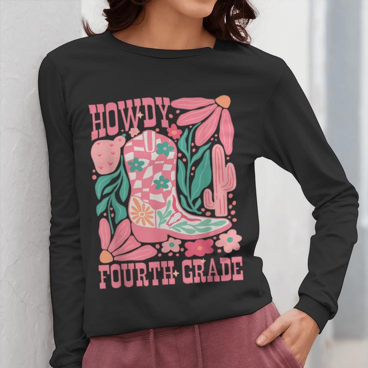 Howdy Fourth Grade Western 4th Grade Teacher Cowboy Cowgirl Women Long Sleeve T-Shirt, 4th Grade Teacher Gifts, funny design Howdy Fourth Grade Western 4th Grade Teacher Cowboy Cowgirl Women Long Sleeve T-Shirt, 4th Grade Teacher Gifts, funny design