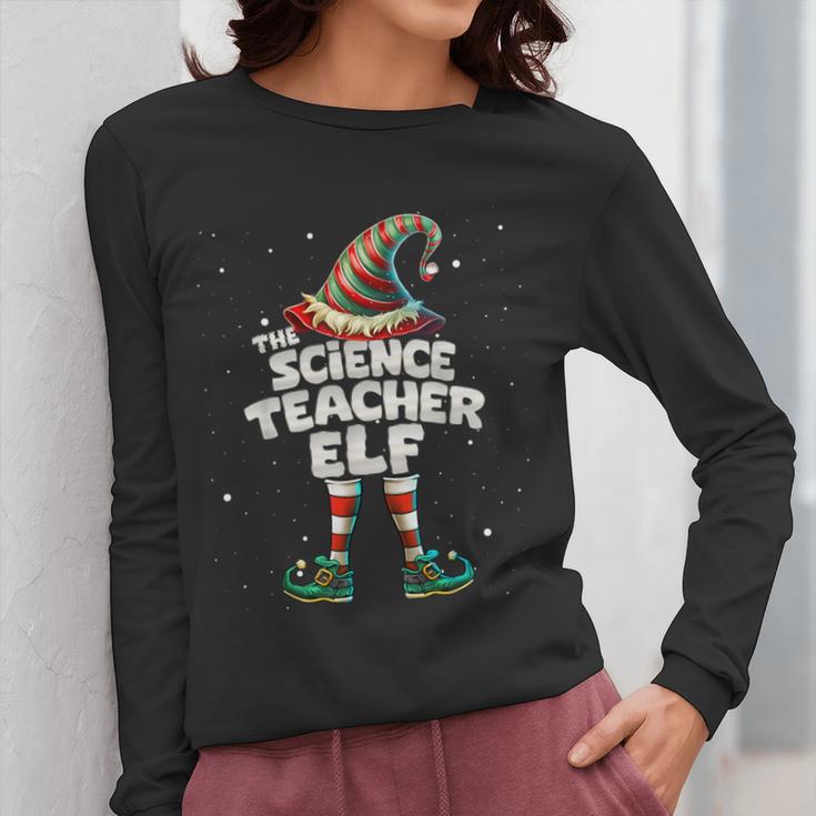 I'm The Science Teacher Elf Family Matching Group Christmas Women Long Sleeve T-Shirt, Science Teacher Gifts, funny design