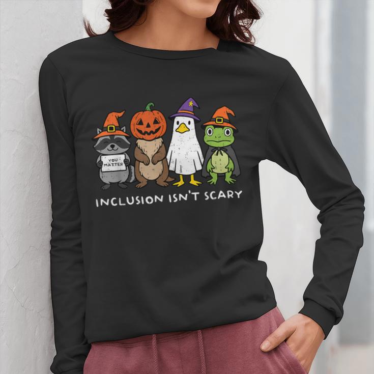 Inclusion Isn't Scary SLP Halloween Sped Teacher Animal Women Long Sleeve T-Shirt, funny design Inclusion Isn't Scary SLP Halloween Sped Teacher Animal Women Long Sleeve T-Shirt, funny design