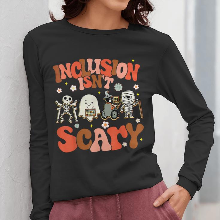 Inclusion Isn't Scary SLP Sped Teacher Halloween Women Long Sleeve T-Shirt, funny design Inclusion Isn't Scary SLP Sped Teacher Halloween Women Long Sleeve T-Shirt, funny design