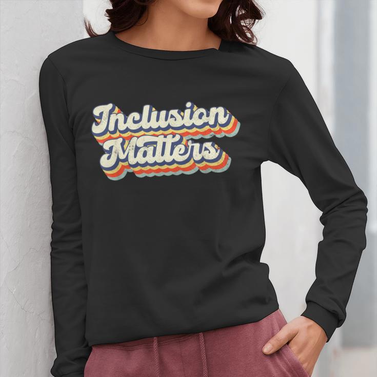 Inclusion Matters Special Education Sped Teacher Vintage Women Long Sleeve T-Shirt, funny design