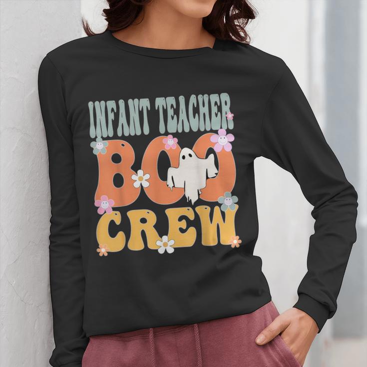 Infant Teacher Boo Crew Ghost Groovy Halloween For Women Women Long Sleeve T-Shirt, Groovy Teacher Gifts, funny design Infant Teacher Boo Crew Ghost Groovy Halloween For Women Women Long Sleeve T-Shirt, Groovy Teacher Gifts, funny design