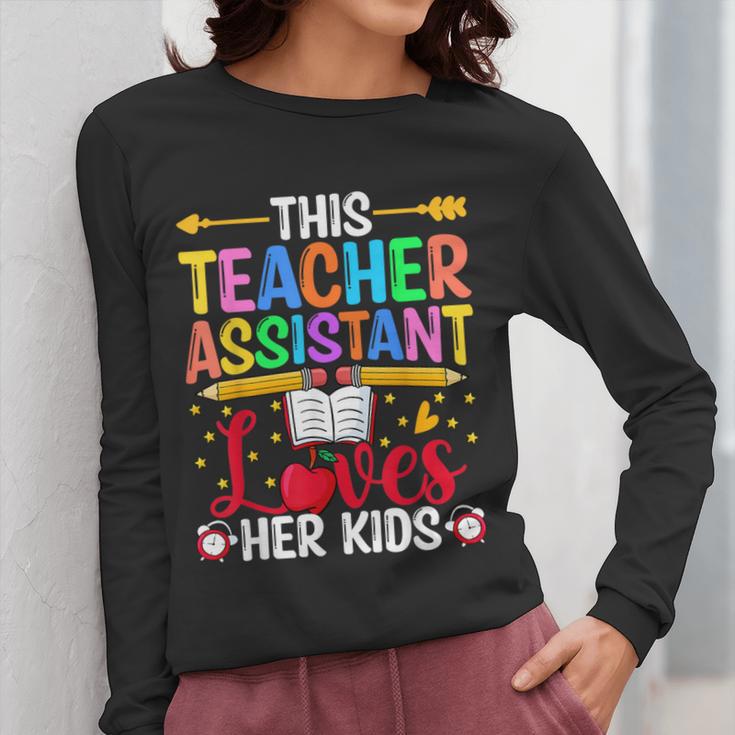 Instructional Assistant Loves Her Kids Teacher Assistant Women Long Sleeve T-Shirt, funny design Instructional Assistant Loves Her Kids Teacher Assistant Women Long Sleeve T-Shirt, funny design