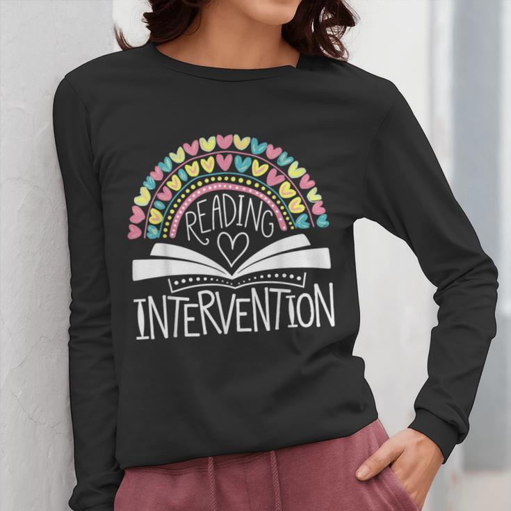 Intervention Teacher Reading Intervention Women Long Sleeve T-Shirt, funny design Intervention Teacher Reading Intervention Women Long Sleeve T-Shirt, funny design