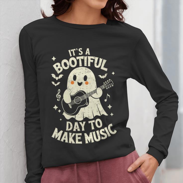 It's A Bootiful Day To Make Music Halloween Music Teacher Women Long Sleeve T-Shirt, funny design It's A Bootiful Day To Make Music Halloween Music Teacher Women Long Sleeve T-Shirt, funny design