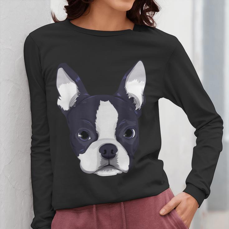 Kids Boston Terrier Dog For Women And Girls Women Long Sleeve T-Shirt, funny design