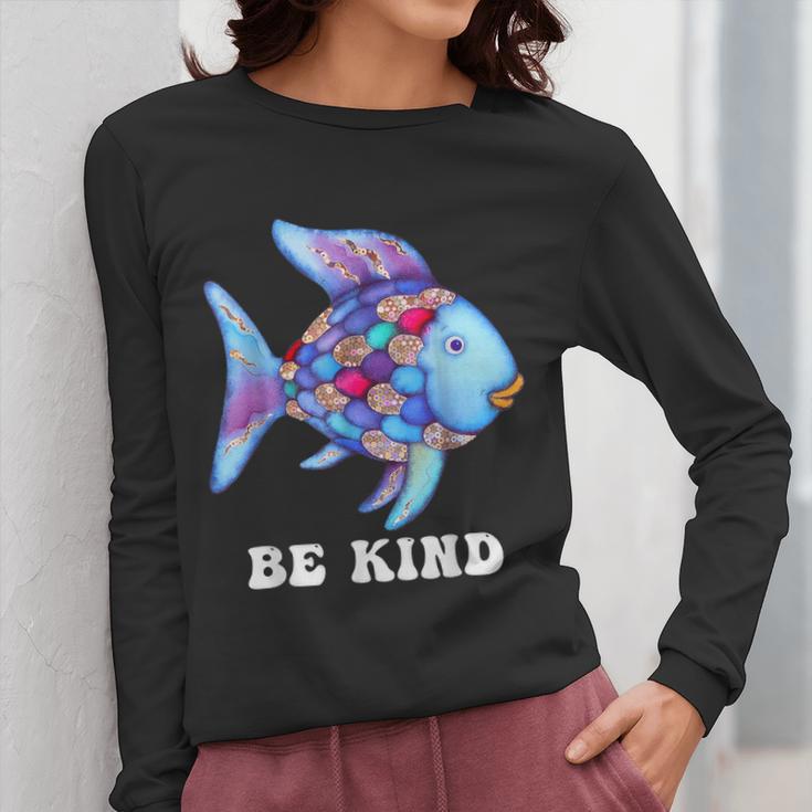 Be Kind Rainbow Fish Teacher Life Teaching Back To School Women Long Sleeve T-Shirt, funny design Be Kind Rainbow Fish Teacher Life Teaching Back To School Women Long Sleeve T-Shirt, funny design