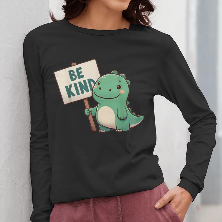 Be Kind Teacher Anti-Bullying Dino Kindness Women Men Boys Women Long Sleeve T-Shirt, funny design Be Kind Teacher Anti-Bullying Dino Kindness Women Men Boys Women Long Sleeve T-Shirt, funny design