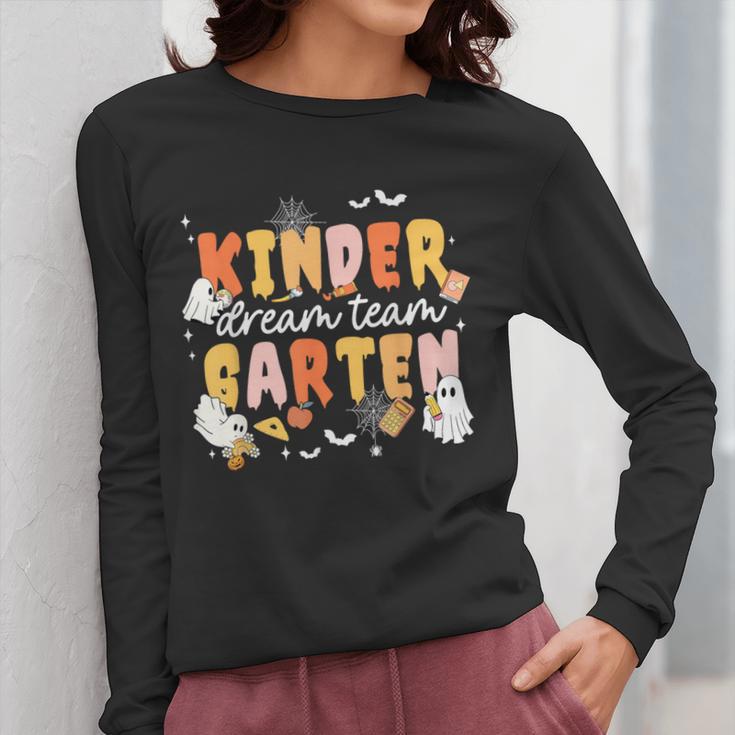 Kindergarten Dream Ghost Team Fall Halloween Spooky Teachers Women Long Sleeve T-Shirt, funny design Kindergarten Dream Ghost Team Fall Halloween Spooky Teachers Women Long Sleeve T-Shirt, funny design