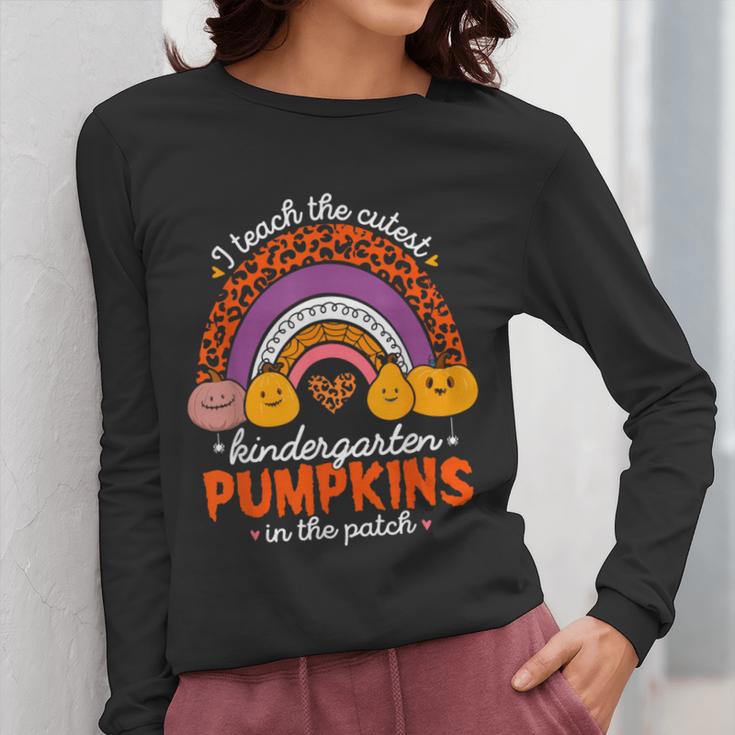 Kindergarten Teacher Pumpkin Patch Cute Women Long Sleeve T-Shirt, funny design Kindergarten Teacher Pumpkin Patch Cute Women Long Sleeve T-Shirt, funny design