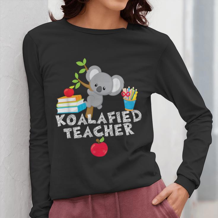 Koalafied Teacher Proud School Teacher Koala Cute T-Shirt Women Long Sleeve T-Shirt, funny design Koalafied Teacher Proud School Teacher Koala Cute T-Shirt Women Long Sleeve T-Shirt, funny design