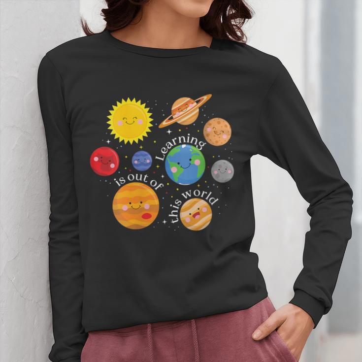 Learning Is Out Of This World Science Teacher Planets Women Long Sleeve T-Shirt, Science Teacher Gifts, funny design Learning Is Out Of This World Science Teacher Planets Women Long Sleeve T-Shirt, Science Teacher Gifts, funny design