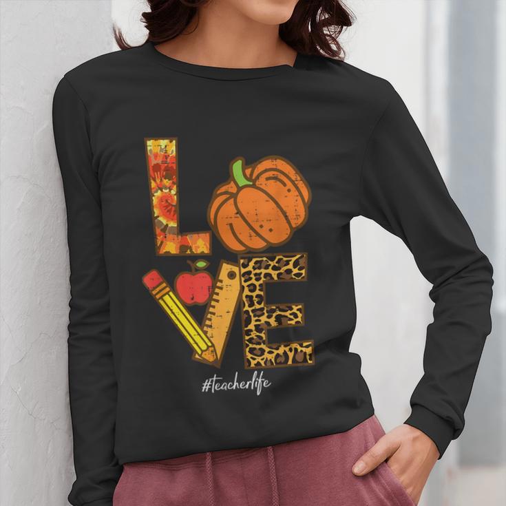 Leopard Pumpkin Love Teacher Life Thanksgiving Fall Women Women Long Sleeve T-Shirt, funny design Leopard Pumpkin Love Teacher Life Thanksgiving Fall Women Women Long Sleeve T-Shirt, funny design