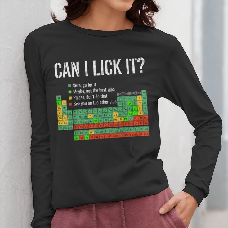 Can I Lick It Periodic Table Science Teacher Student Women Long Sleeve T-Shirt, Science Teacher Gifts, funny design Can I Lick It Periodic Table Science Teacher Student Women Long Sleeve T-Shirt, Science Teacher Gifts, funny design