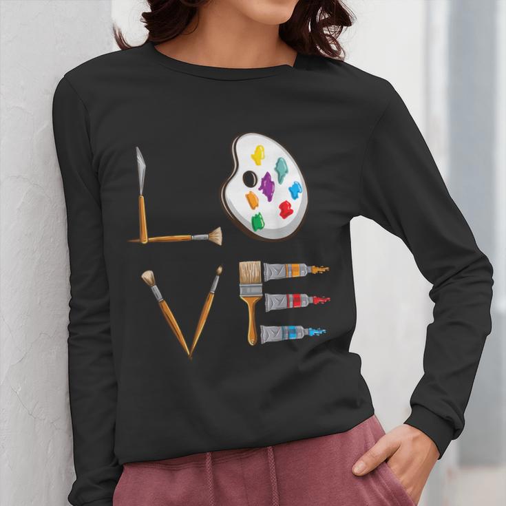 Love Art For Artist Art Teacher Women Long Sleeve T-Shirt, funny design Love Art For Artist Art Teacher Women Long Sleeve T-Shirt, funny design