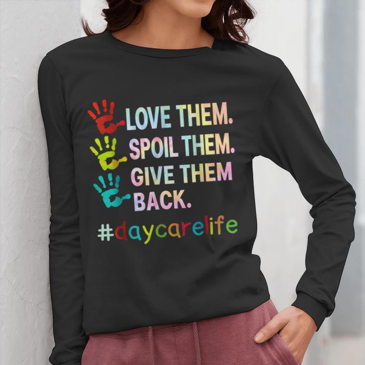 Love Daycare Provider Childcare Teacher Tie Dye Women Long Sleeve T-Shirt, funny design Love Daycare Provider Childcare Teacher Tie Dye Women Long Sleeve T-Shirt, funny design