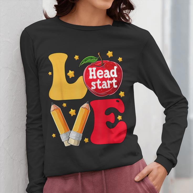 Love Headstart Head Start Teachers First Day Of School Women Long Sleeve T-Shirt, funny design