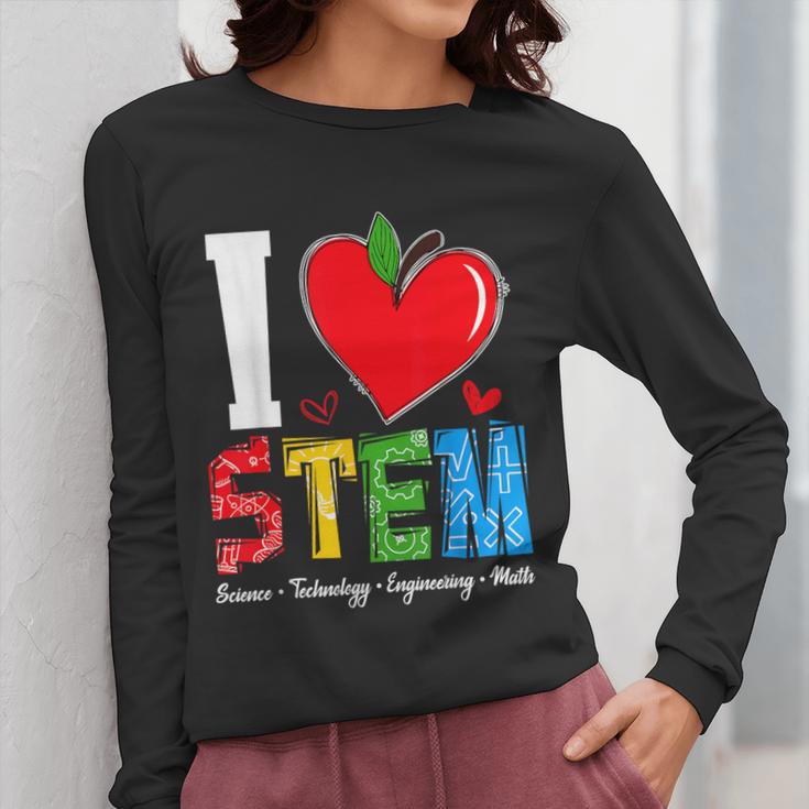 I Love STEM Student Teacher 1st Day Of School Back To School Women Long Sleeve T-Shirt, funny design