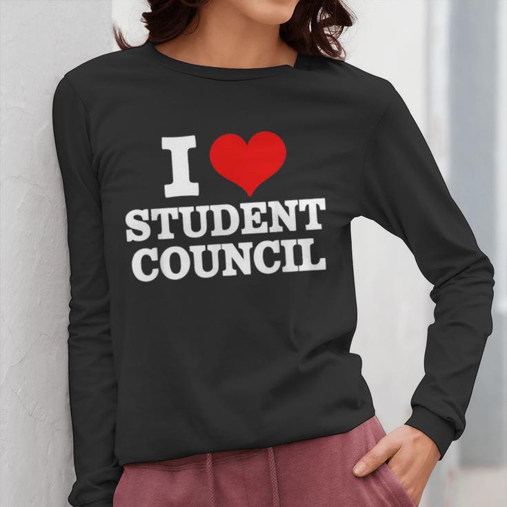 I Love Student Council Student Teacher Women Long Sleeve T-Shirt, funny design