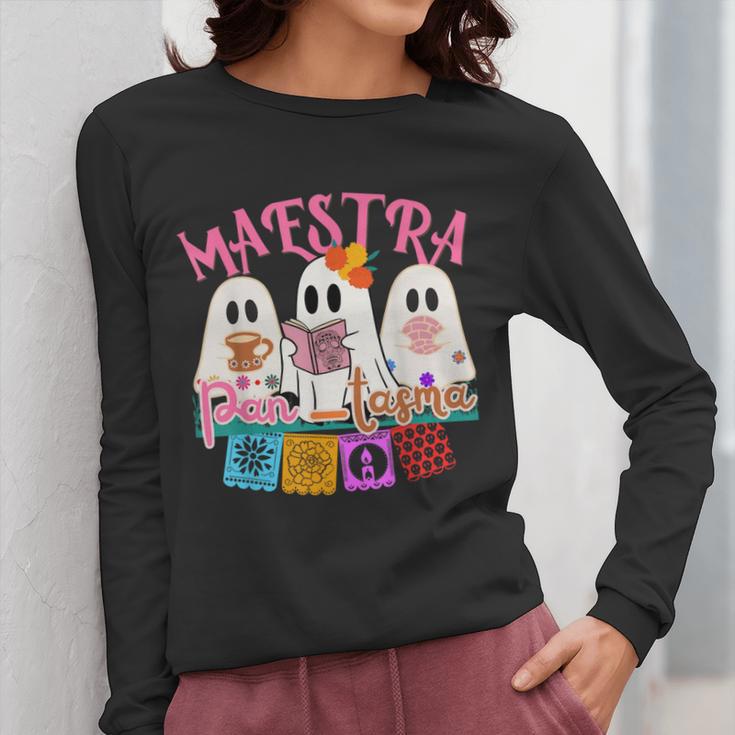 Maestra Pantasmas Conchas Teacher Mexican Halloween Women Long Sleeve T-Shirt, funny design Maestra Pantasmas Conchas Teacher Mexican Halloween Women Long Sleeve T-Shirt, funny design