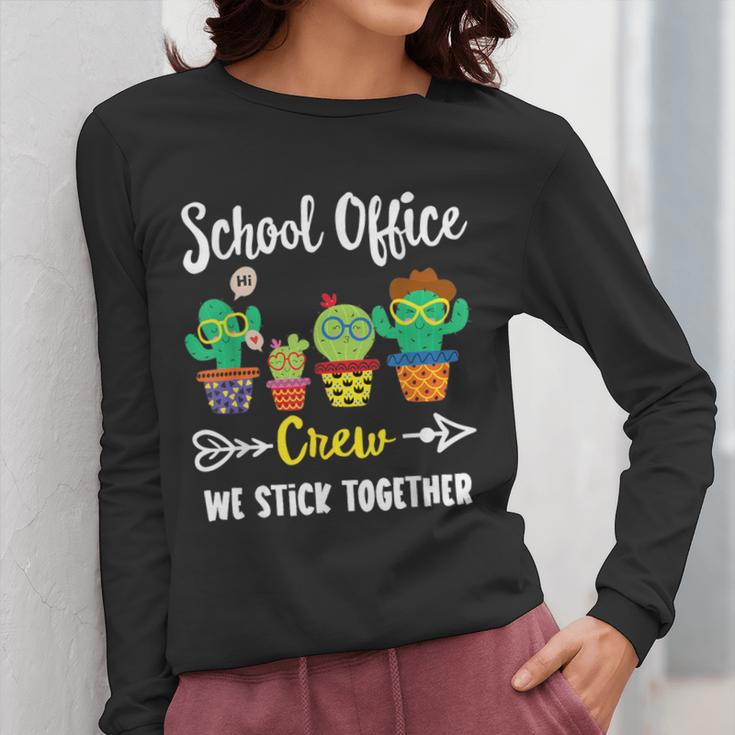 Matching Teacher Back To School School Office Crew Cactus Team School Office Squad Women Long Sleeve T-Shirt, funny design Matching Teacher Back To School School Office Crew Cactus Team School Office Squad Women Long Sleeve T-Shirt, funny design