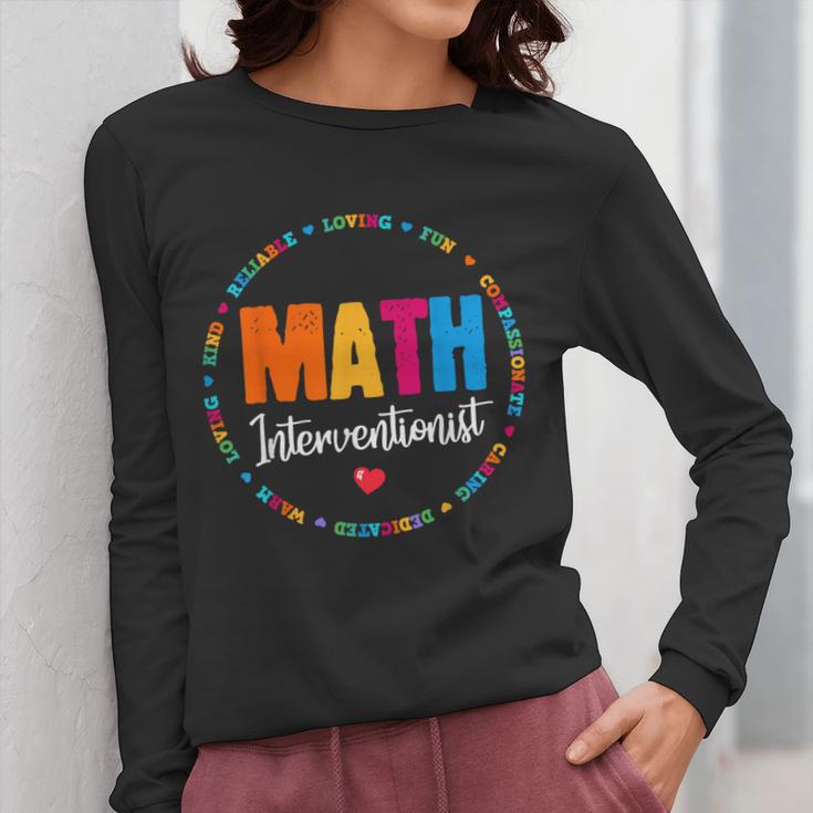 Math Interventionist Teacher Coach Squad Mathematics STEM Women Long Sleeve T-Shirt, funny design Math Interventionist Teacher Coach Squad Mathematics STEM Women Long Sleeve T-Shirt, funny design
