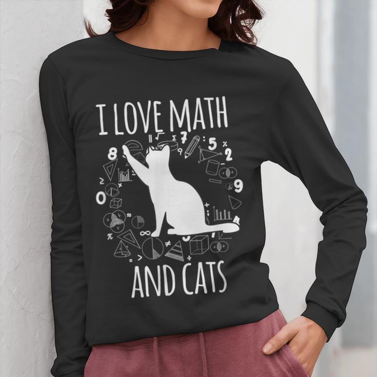 Math Nerd Math Teacher Cat Lover I Love Math And Cats Women Long Sleeve T-Shirt, funny design Math Nerd Math Teacher Cat Lover I Love Math And Cats Women Long Sleeve T-Shirt, funny design