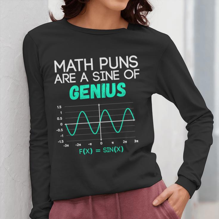Math Puns Are a Sine Of Genius Math Teacher T-Shirt Women Long Sleeve T-Shirt, funny design Math Puns Are a Sine Of Genius Math Teacher T-Shirt Women Long Sleeve T-Shirt, funny design