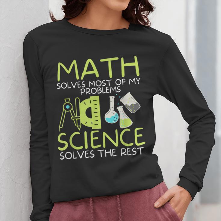 Math Solves Most Of My Problems Science Math Science Teacher Women Long Sleeve T-Shirt, Science Teacher Gifts, funny design Math Solves Most Of My Problems Science Math Science Teacher Women Long Sleeve T-Shirt, Science Teacher Gifts, funny design