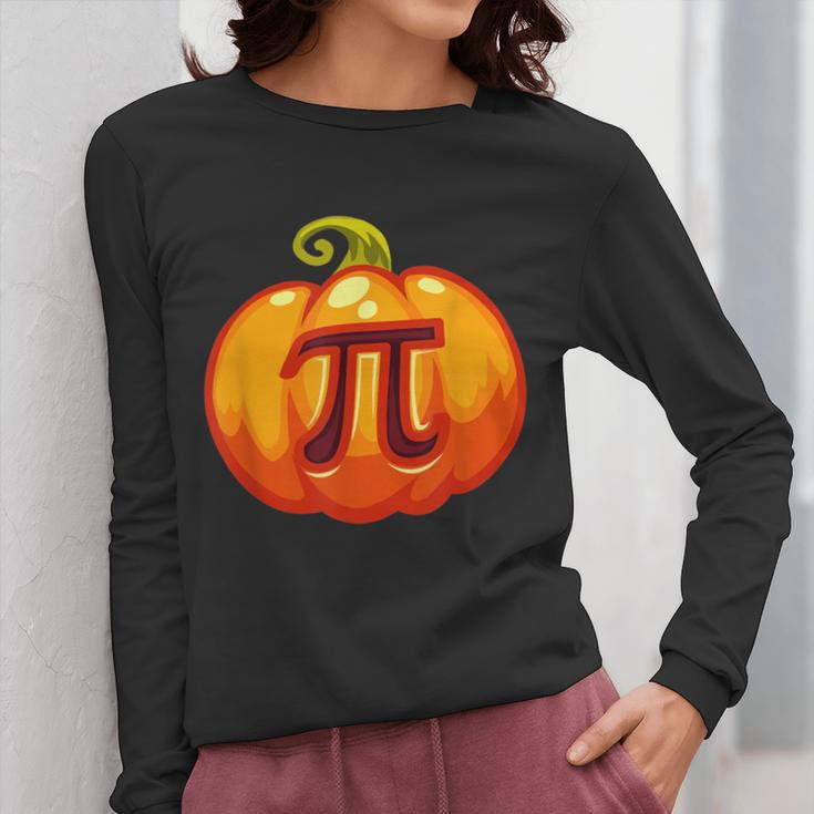 Math Teacher Halloween Costume Pumpkin Pi Pun Pie Men Women Long Sleeve T-Shirt, funny design