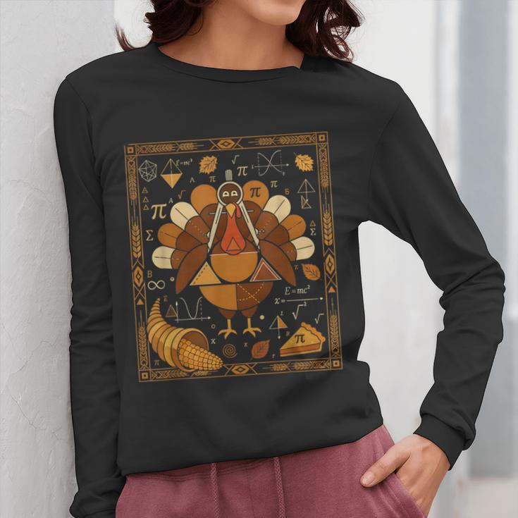 Math Turkey Teacher Thanksgiving Geometric Pi Equation Women Long Sleeve T-Shirt, funny design Math Turkey Teacher Thanksgiving Geometric Pi Equation Women Long Sleeve T-Shirt, funny design