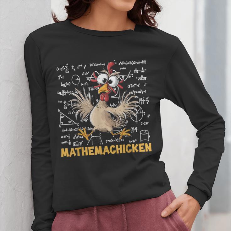 Mathemachicken Chicken Math Teacher Back To School Women Long Sleeve T-Shirt, funny design Mathemachicken Chicken Math Teacher Back To School Women Long Sleeve T-Shirt, funny design