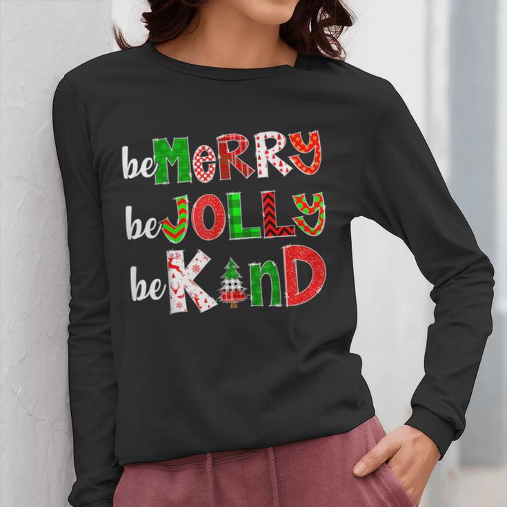 Be Merry Be Jolly Be Kind Merry Christmas Teacher Xmas Pjs Women Long Sleeve T-Shirt, funny design Be Merry Be Jolly Be Kind Merry Christmas Teacher Xmas Pjs Women Long Sleeve T-Shirt, funny design