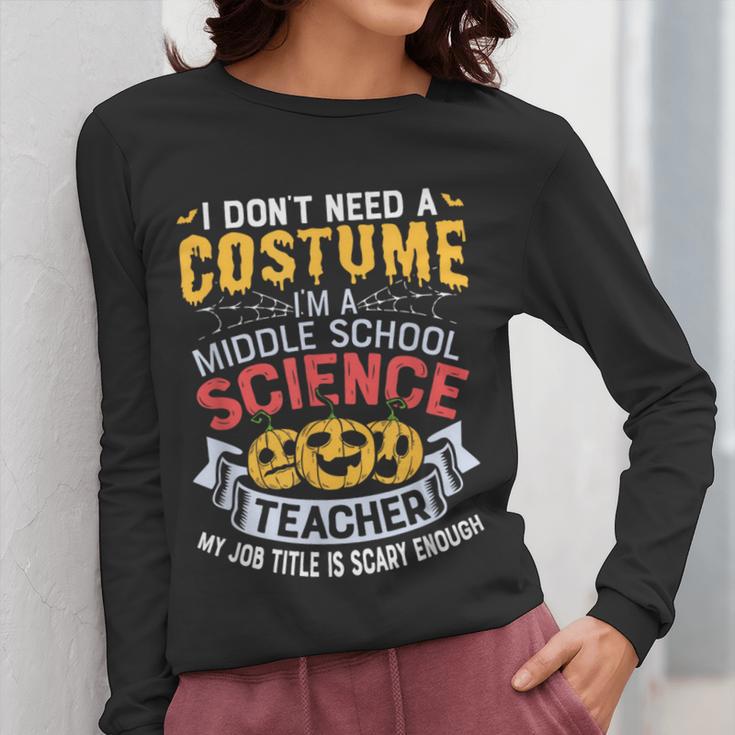 Middle School Science Teacher Halloween Costume For Men Women Women Long Sleeve T-Shirt, Science Teacher Gifts, funny design