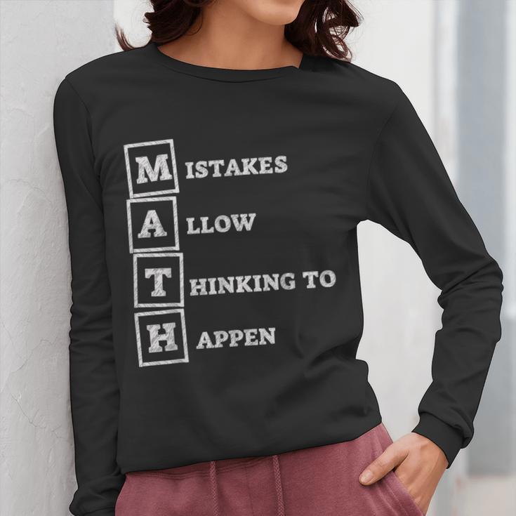 Mistakes Allow Thinking To Happen School Math Teacher Women Long Sleeve T-Shirt, funny design Mistakes Allow Thinking To Happen School Math Teacher Women Long Sleeve T-Shirt, funny design