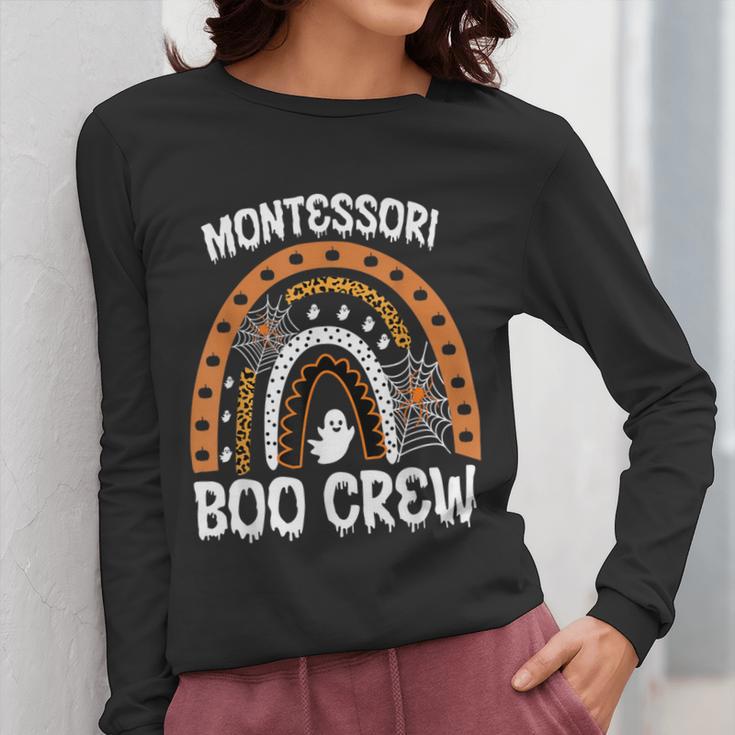 Montessori Teacher Halloween Boo Rainbow Leopard Halloween Women Long Sleeve T-Shirt, funny design Montessori Teacher Halloween Boo Rainbow Leopard Halloween Women Long Sleeve T-Shirt, funny design