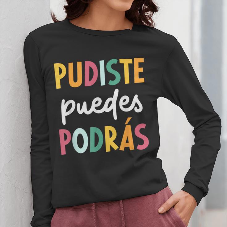 Multilingual Hispanic Heritage Spanish Teacher Maestra Women Long Sleeve T-Shirt, funny design